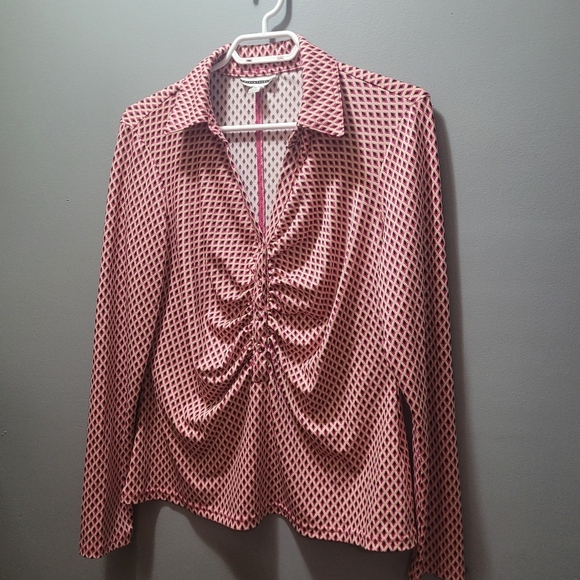 Jules & Leopold Pink Patterned Blouse L - Picture 2 of 7